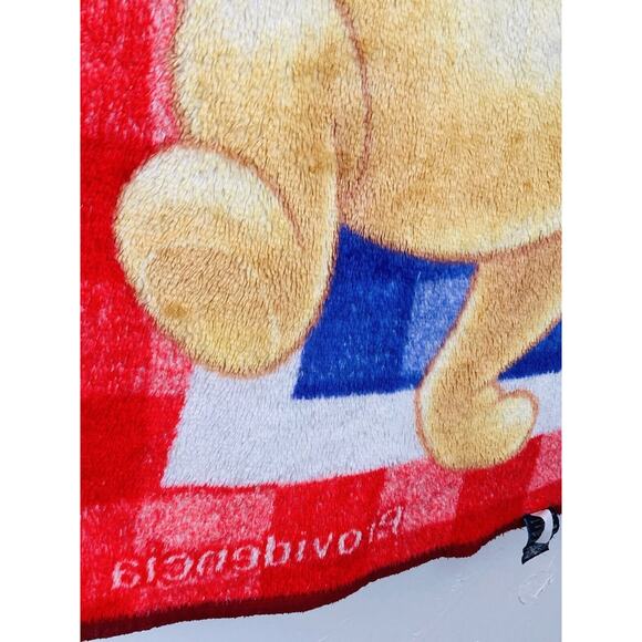 Vintage Cobertores Winnie the Pooh Tigger Red Blanket Minky 54x44 Plush Disney - Picture 12 of 12
